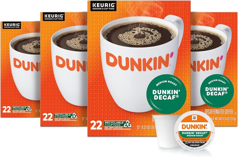Dunkin' Decaf Medium Roast Coffee K-Cup Pods - Image 1